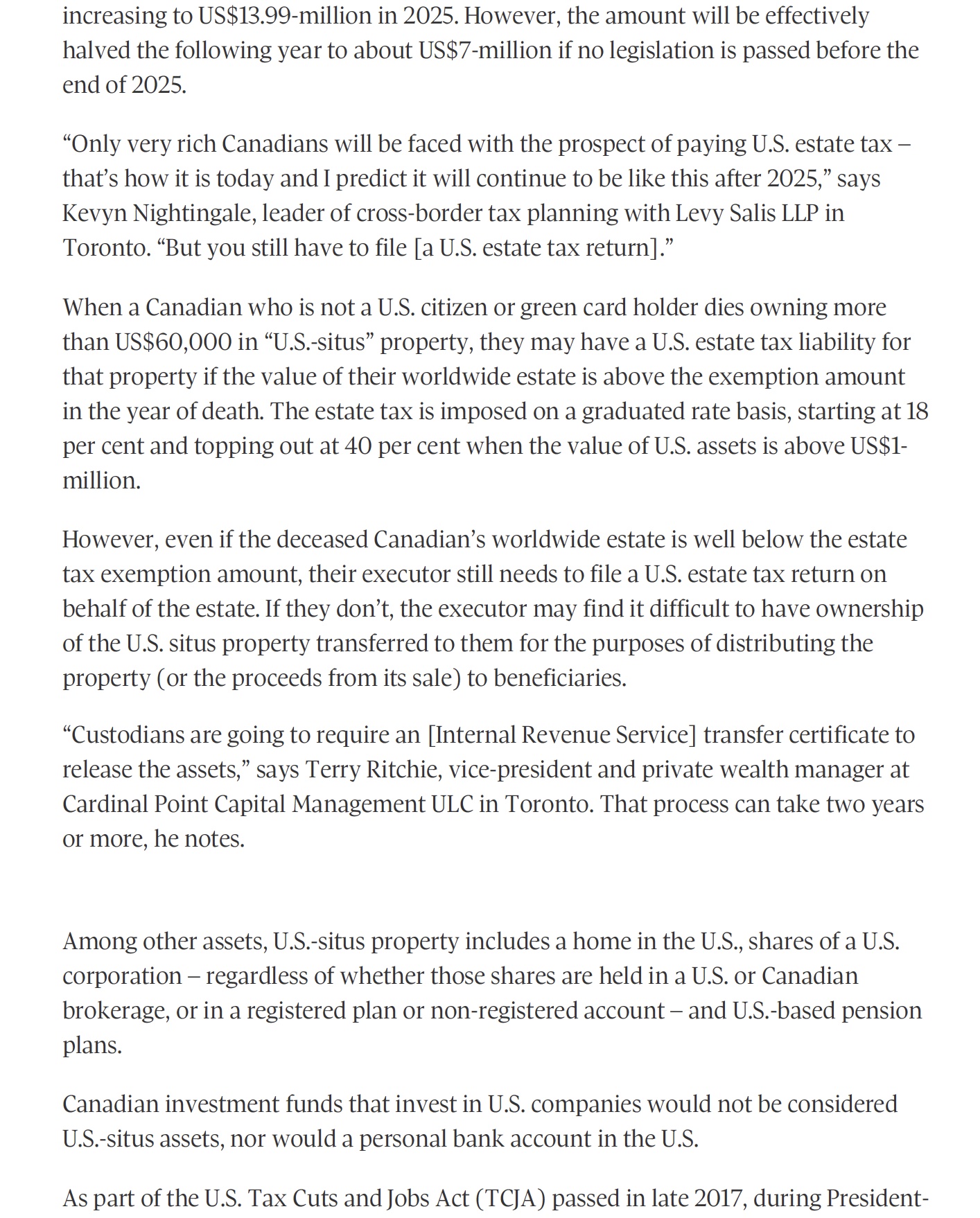 Terry Ritchie Article Page 2 US State Tax Return