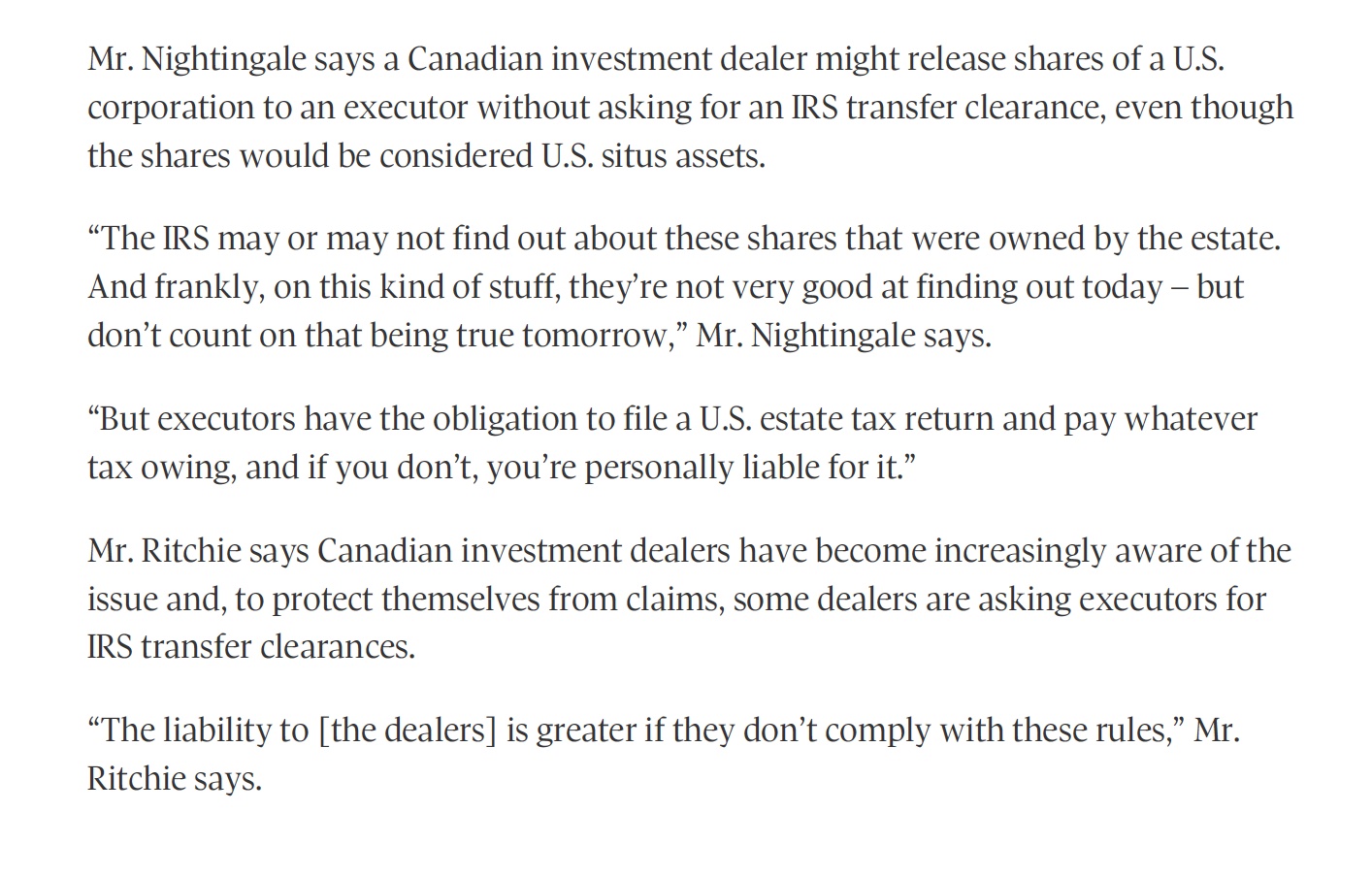 Terry Ritchie Article Page 4 US State Tax Return